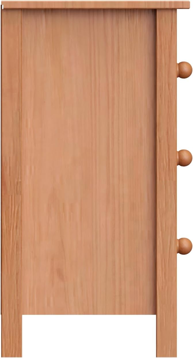 From the Tree Furniture Tall Nightstand with 3 Drawers - Solid Pine Wood Bedside Table with Spacious Storage & Sustainable Design - Honey Side Table for Bedroom Organization & Style