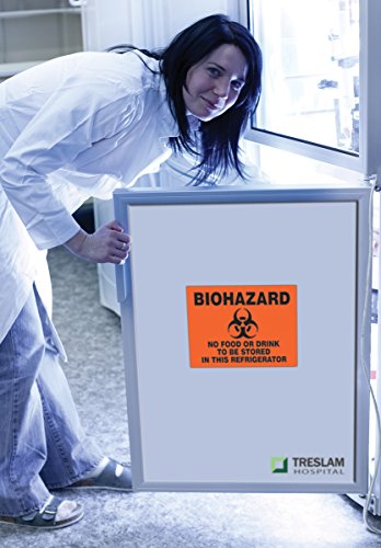 Plaque vinyle biohazard aimantée grand format orange et noir - 2