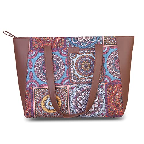 ZOUK Women's Handcrafted Side Tote Bag and Handbag for Office and College
