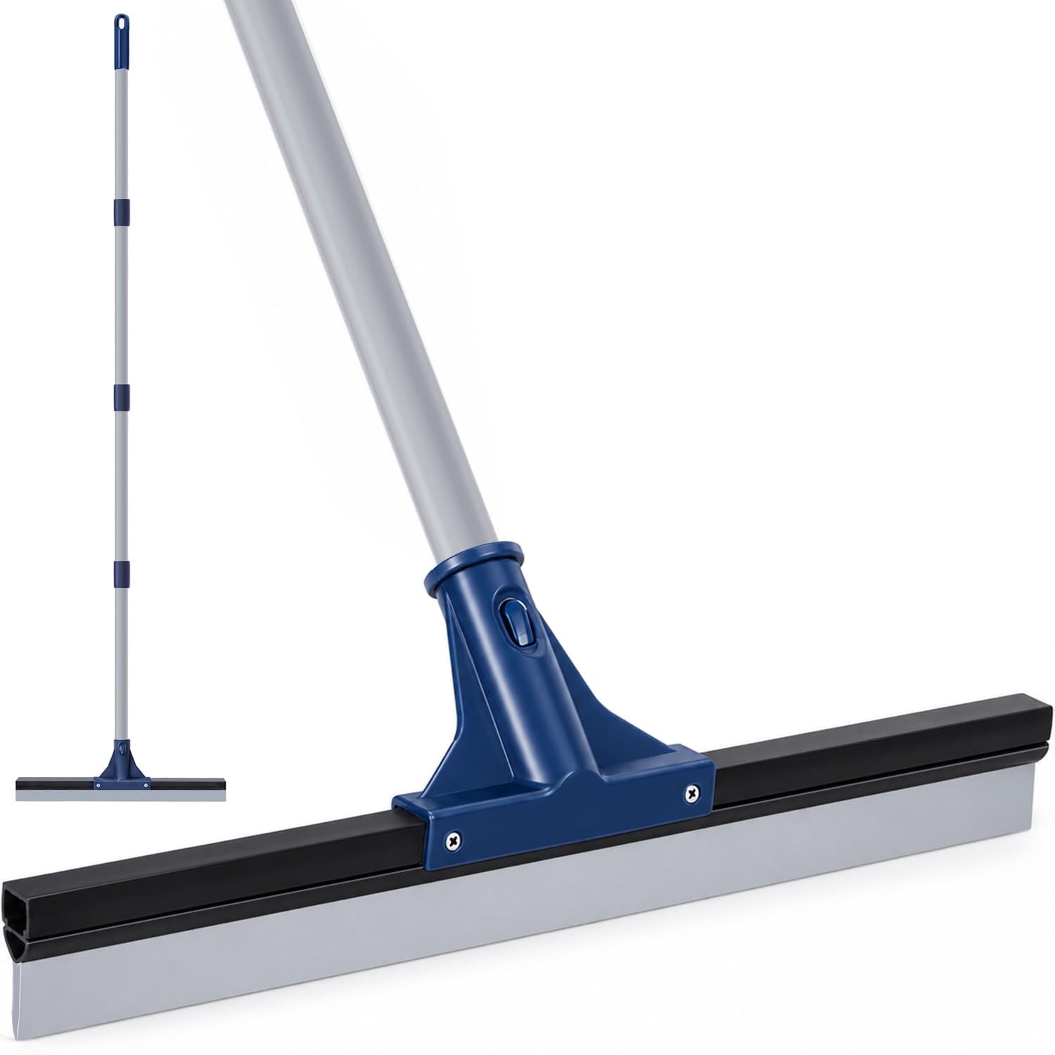 DSV Standard Bodenabzieher für Betonboden, 44,5 cm großer Bodenabzieher für Boden, robuster Bodenabzieher für Fliesenboden mit 157,5 cm Griff für Garage, Deck, Badezimmer, Fenster, Glas