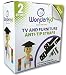 WONDERKID TV and Furniture Anti-Tip Straps with Mounting Hardware, Black, 2 Straps