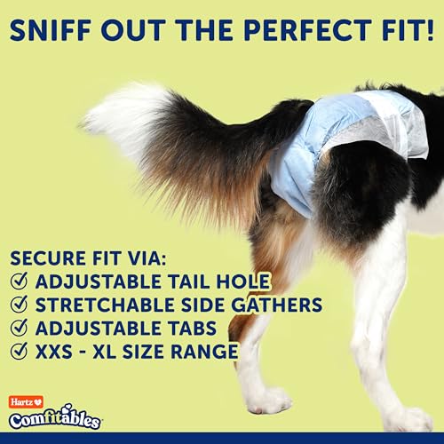 Image of Hartz Comfitables Disposable Dog Diapers, Size Large 26 Count, Comfortable & Secure Fit, Easy to Put On, Super Absorbent Male and Female Diaper