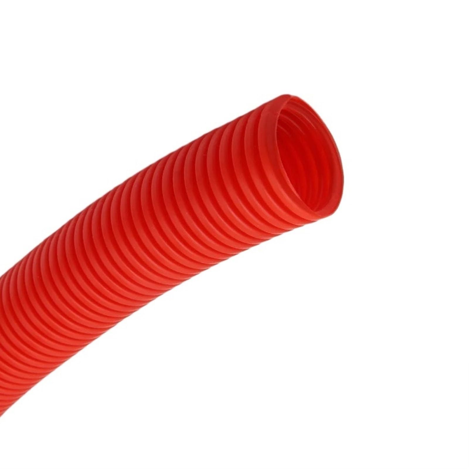 Cable de tubo de alambre corrugado flexible con aislamiento de polipropileno, ignífugo, tubo corrugado de 10 metros, multicolor, varios tamaños (rojo, AD 25 x 20 mm)