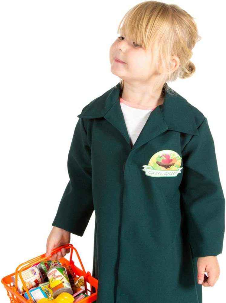 PRETEND TO BEE Shopkeeper Dress Up Costume for Kids, 5-7 Years, Green