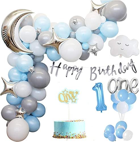 Pastel Rainbow Birthday Decorations Kit - 63 Piece Set With Balloons, Backdrop & Lights For Kids Parties