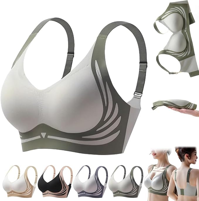 Lifting Anti-Sagging Wireless Push-up Bra Wide Strap Sleep Comfortable Full Coverage Shaping Sports Bras,Lift Full-Figure Bra Women
