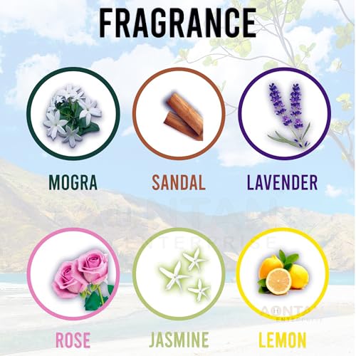Image of AONTAN ENTERPRISE Air Freshener flower Rose, Lavender, Jasmine, Mogra, lemon, sandal Block bathroom freshener for toilet, Washroom air freshener toilet 60 Gram Each (12 Pcs)