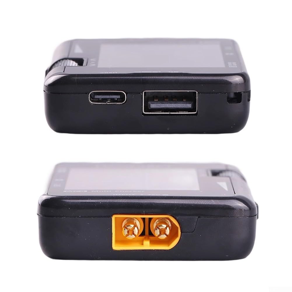 Detector de batería multifunción MC8 con pantalla de visión completa para células LiPo LiHV LiFePo Comprobación de equilibrio 7-35V Análisis de señal de entrada USB-C 20W Carga