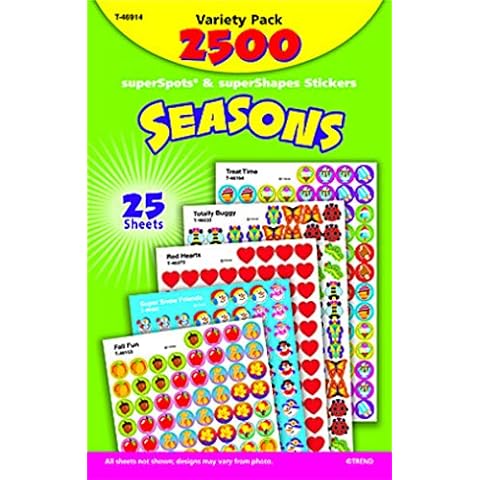 Tendencia Empresas Seasons Collection Super lunares adhesivo variedad Pack Cover