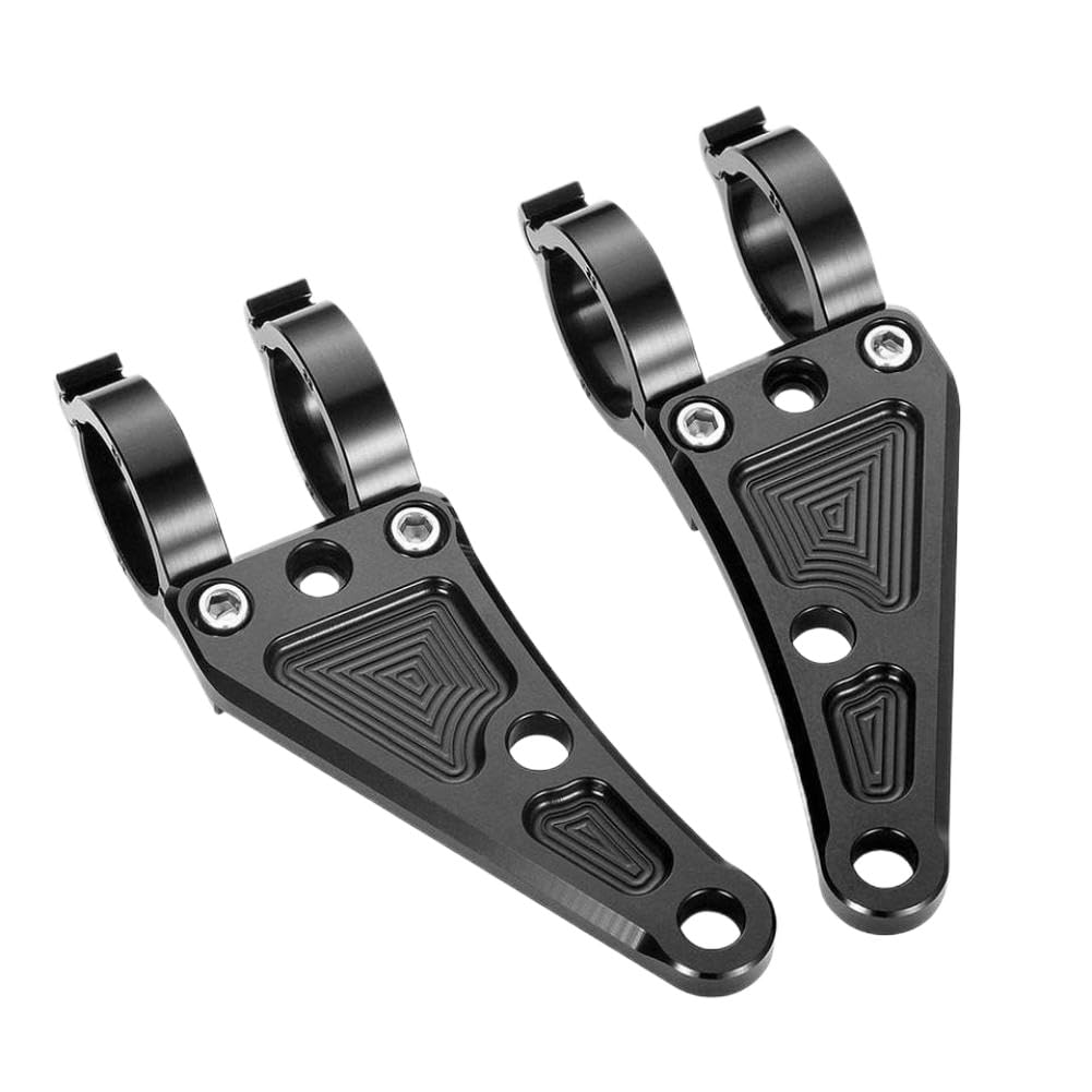 Weaadskzp Onecolor Motorcycle Headlight Mount Bracket 41Mm Cnc Aluminum Black Compatible With Fork Tubes M10 Bolt Hole