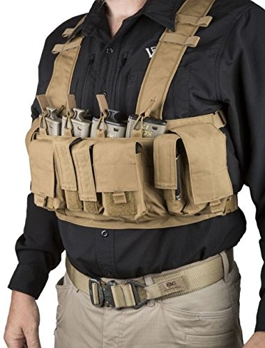 Viking Tactics Tactical Chest Rig Harness - Made in the USA for Demanding Conditions in the Field and On The Move - Extremely Durable, Superior Comfort & Efficient Gear Access - MOLLE (Coyote)