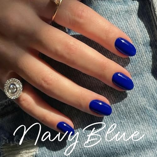 Image of AZUREBEAUTY18ML Royal Navy Blue Gel Nail Polish | Royal Navy Dark Blue High Gloss Opaque Soak Off UV /LED Gel Polish for Nail Art, DIY Manicure & Salon Use