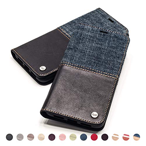 QIOTTI Hülle Kompatibel mit Galaxy S10 Ledertasche aus Hochwertigem Leder RFID NFC Schutz mit Kartenfach Standfunktion in