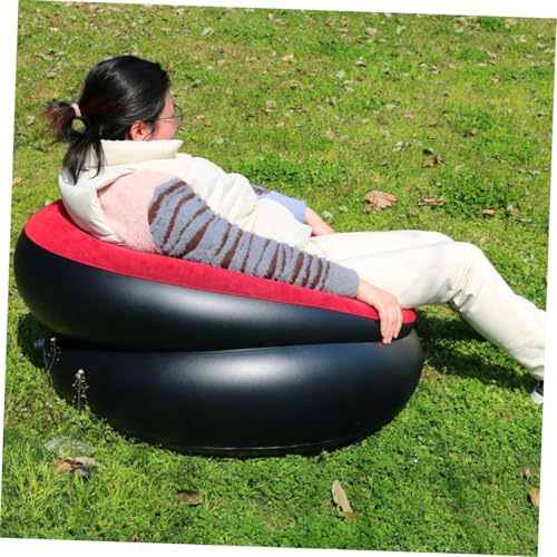 Sofá hinchable portátil dile adiós al suelo duro con este asiento de viaje flocado 6