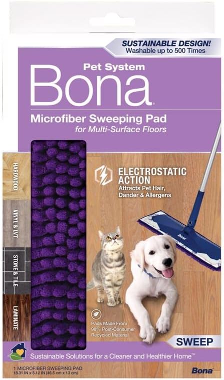 Bona8.31 in. Microfiber Sweeping Pad 1 pk