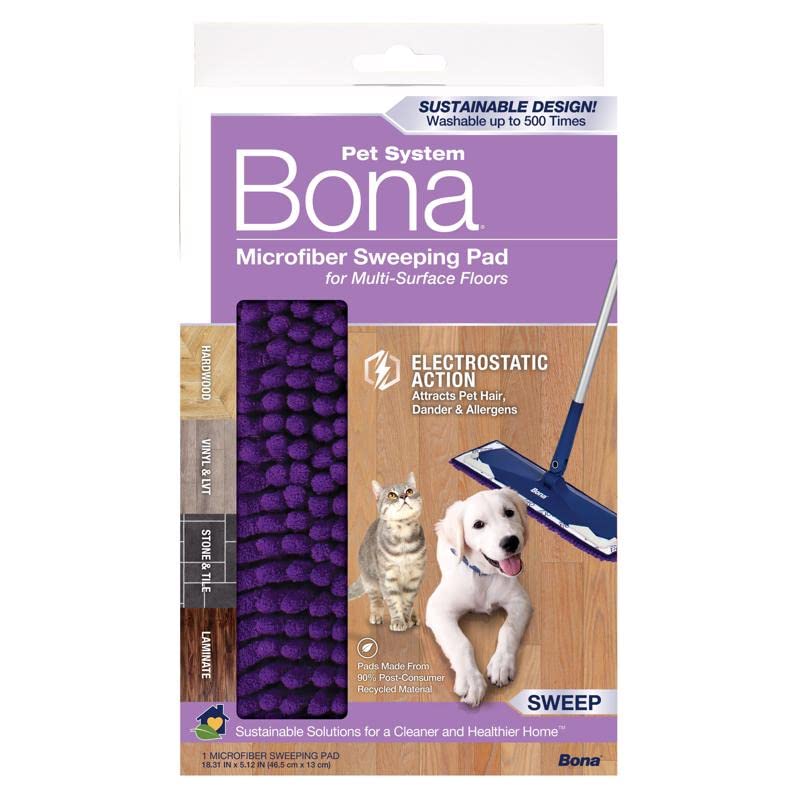 Bona8.31 in. Microfiber Sweeping Pad 1 pk