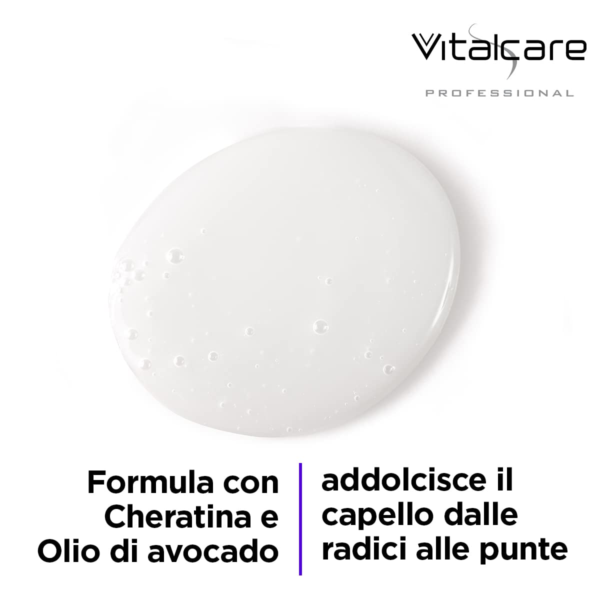 Vitalcare PRO Smooth - mleko wygładzające, ochrona przed wysoką temperaturą suszarki do włosów i talerzy, działanie przeciw puszeniu się, z keratyną i olejem z awokado, 4 x 125 ml