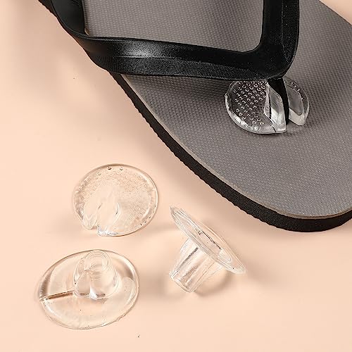 Image of 6 Toe Guard Pairs PU Gel Cushions for Flip Flop Sandals Non- Slip Silicone Sandal Foot Pad Gel for Outdoor Sandal Toe Protectors Home Insert