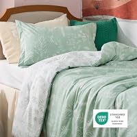 Bedsure Sage Green Twin/Twin XL Comforter Set - Reversible Floral Bed Set, Soft Summer Lightweight Bedding for Bedroom, 1 Soft Botanical Flowers Comforter and 2 Pillow Shams — image 5