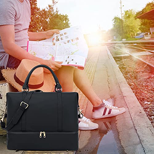 image for BTOOP Womens Travel Weekend Bag Water Resistant Overnight Carry on Sho
