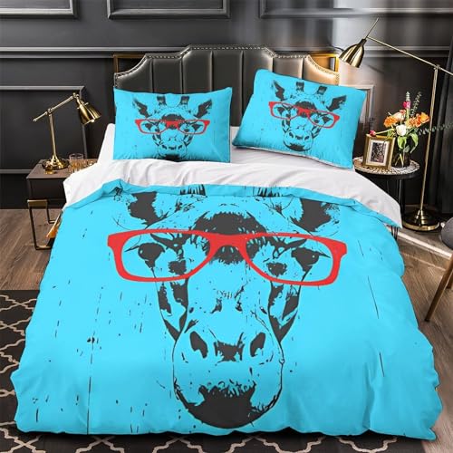 Housse de couette avec fermeture éclair pour lit double 200x200