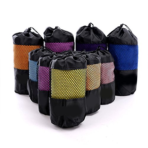 Toalhas de suor WINOMO 70 x 140 cm de microfibra antiderrapantes para academia e exercícios (rosa es