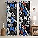 Boys Gaming Window Curtains, Teens Gamepad Curtains, Video Games Controller Window Treatments Curtains - Thermal Insulated Room Curtains for Living Room, 2 Window Curtain Panels
