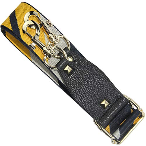 Image of Duwi Wide Purse Strap Multicolor Striped Guitar Style Strap Adjustable Canvas Crossbody Bag Strap