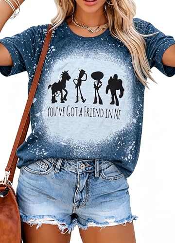 You've Got a Friend in Me Shirt Women Funny Letter Print Friends Shirts Cute Graphic Tee Casual...