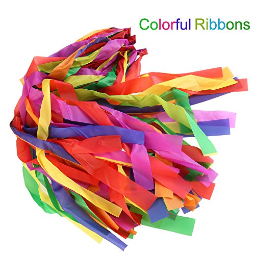 ORZIZRO Rainbow Dance Ribbons, 12PCS Rhythm Ribbon Streamers for Kids Children Adults - Bright & Multi-Colored - Thumbnail 4