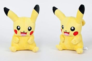 (Pikachu) - Pokemon Pikachu 20cm Plush Toy - Happy Pikachu Pose