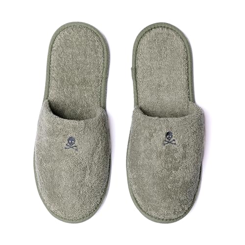 Scalpers Zapatilla lisa con bordado khaki Talla 39-42