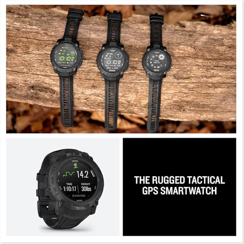 Image of Garmin Instinct 3 Tactical Edition, 50mm, AMOLED Display, Rugged Outdoor GPS Smartwatch - Black