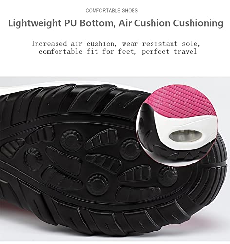 Womens Sneakers-Air Go-Walk Air Cushion Trainers, 2023 New Women's Orthopedic Platform Arch Motion Sneakers, Air Cushion Slip-On Walking Orthotic Shoes for Women Arch Diabetes Support (9, Pink)3