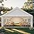 YITAHOME 20x20 ft Party Tent Heavy Duty Wedding Event Shelters Outdoor Upgraded Galvanized Canopy with Large White Roof, Removable PVC Sidewalls & 3 Storage Bags
