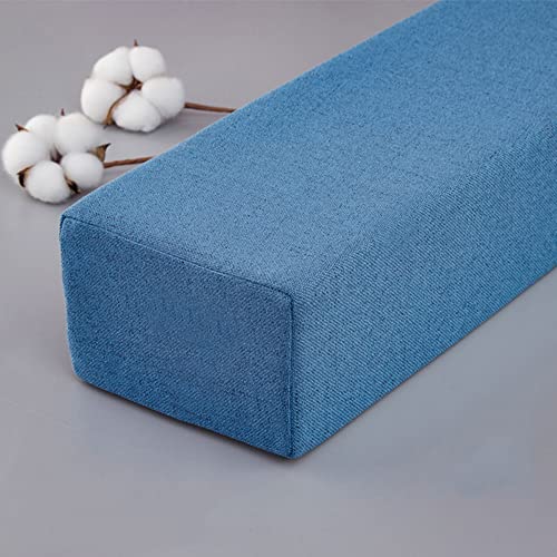 XIEMINLE Home Bed Gap Pad with Removable Cover, Custom Size Headboard Pillow Cushion, Bed Mattress Gap Filler, Twin Bed Bridge, Sofa Bolster Armrest Cushion for Bed/Wall,200 * 10 * 15cm,Blue1