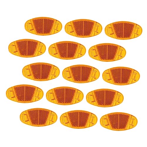 HEMOTON Bike Safety Reflectors Set 16pcs Spoke Reflective Lights Bright Rear Wheel Rim Lights for Night Riding