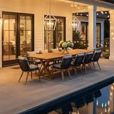 PURPLE LEAF Salon de Jardin Exterieur 10 Personnes en Aluminium, Mobilier de Jardin pour 11 Pièces, Style Naturel en Teck, Table Rectangulaire avec Chaises en Rotin, Coussins et Oreillers pour Balcon
