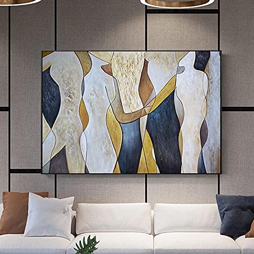 Peinture sur toile amant sous la pluie grand format finition prestige