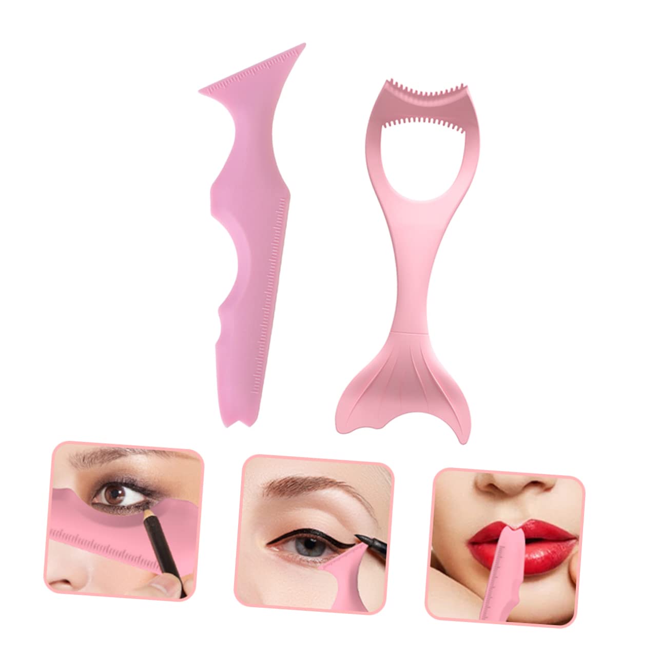FRCOLOR 10piezas Plantilla De Delineador De Ojos De Silicona Herramienta De Maquillaje Para Ojos y Delineador Accesorio Práctico Para Mujeres Fácil De Usar y Reutilizable