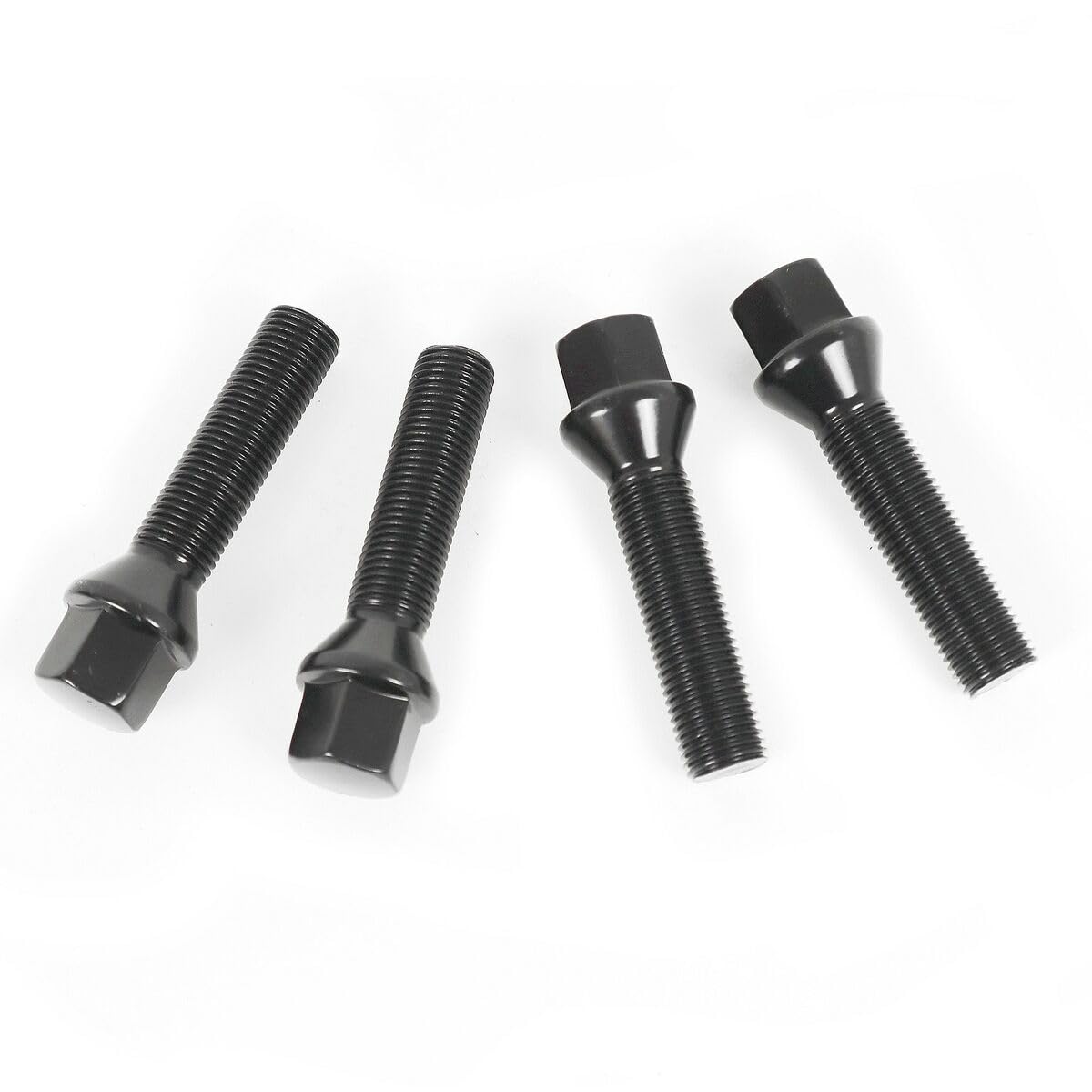 OMP Speed Set di 4 Viti M14X1.25 Conico Lungo 28 mm Chiave 17 Colore Nero DIN 10.9