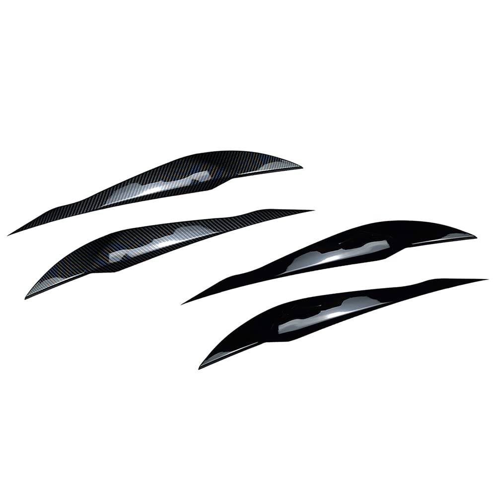 FSFYUK Adesivo per la copertura delle palpebre del faro, adesivo decorativo per la copertura delle palpebre del faro per Serie 3 F30 F31 2013 2014 2015 2016 2017 2018, Nero lucido