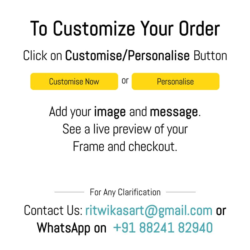 Image of Ritwika's Personalized Polaroid Wall Mount Style Photo With Message Digital Print Engineered Wooden Square Frame For Desk 17 X 17 CM Multicolor Set Of 1 (01 - Polaroid-Quote)