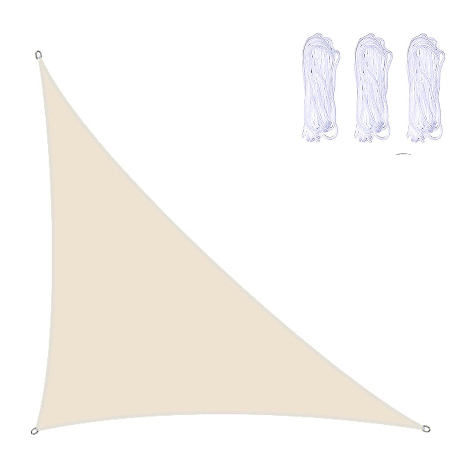 13X13x19 Ft Triangle Sun Shade Sails Waterproof Right Angle Garden Awning Canopy UV Block Outdoor Sunscreen for Patio Party Deck Backyard with Free Rope,Beige