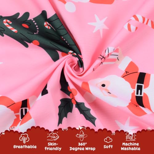 Image of Cloele Pink Christmas Fitted Crib Sheet,Santa Candy,52x28in