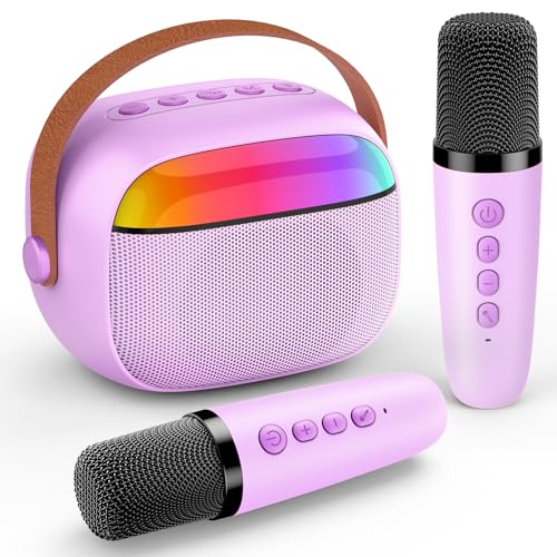 Presente menina 3 4 5 6 7 8 9 10 anos, Gralal Karaoke 2 microfones sem fios microfone karaoke infantil brinquedos menina 4-11 anos microfone sem fios bluetooth presentes menina 3-12 anos Presente