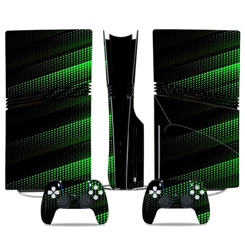 PDURMBUAB sans Mousse pour PS5 Pro Skin Disc Edition & pour PS5 Pro Skin Digital Edition Console Et Contrôleur Vinyl Cover Skins Wraps Scratch Resistant Compatible 98595 sans Bulles(Disc Version)