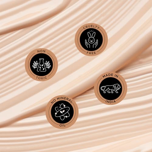 Image of BELLAVITA Hydmatte FX - Airbrush Liquid Foundation with SPF 50 and PA ++++ for Radiant Finish | Infused with Hyaluronic Acid & Niacinamide| 16 hour oil control | Creaseless, Smooth Finish | Lightweight & Long-Lasting Formula | Toasted Hazelnut | 30 ML