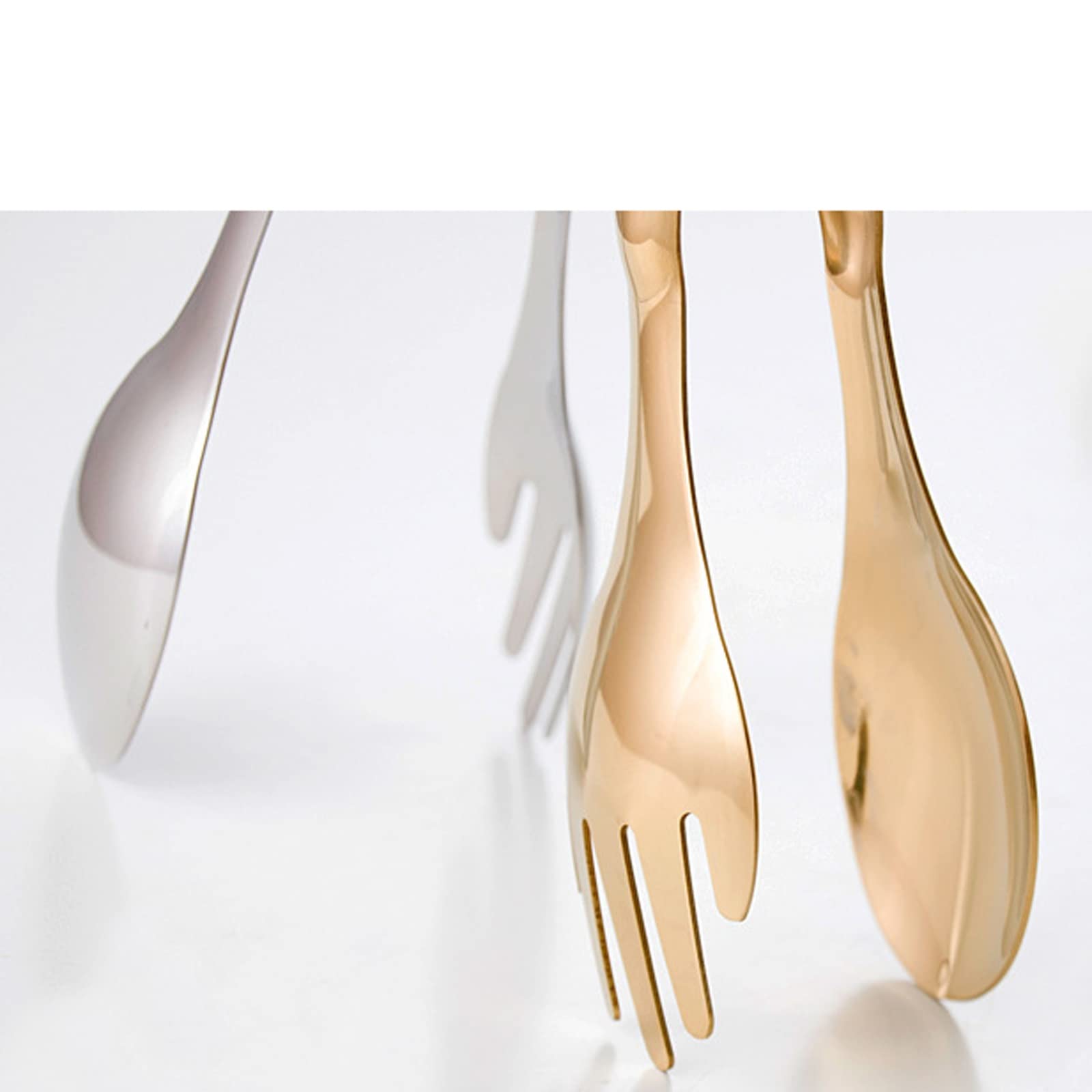 Pinces de Cuisine en Acier Inoxydable, Pinces Alimentaires, ustensiles de Cuisine dorés et argentés, Outils en Libre-Service pour Barbecue