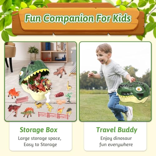 KutaKuta Dinosaur Toys for Boys Gifts - 45 Pieces Dinosaurs Figures Playset Toys for Teens, Dinosaur Figures Birthday Gifts for Toddler Boys & Girls Christmas Birthday Gift - Image 2